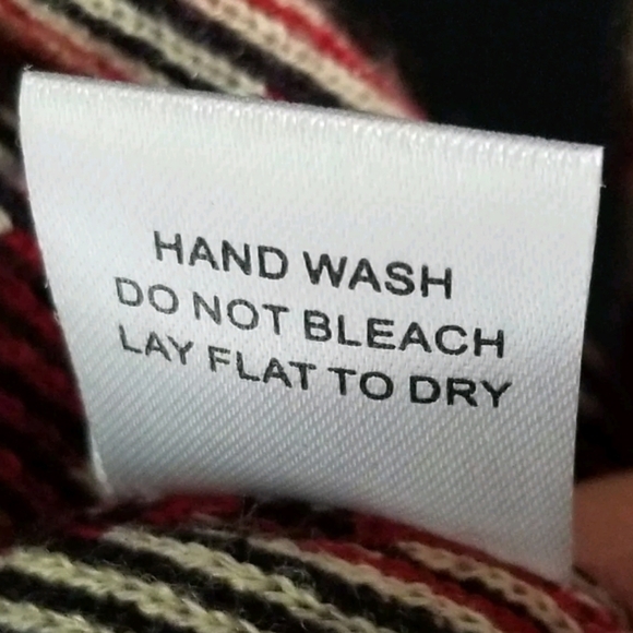 Under Skies Aztec Tribal Dark Red Navy Blue Belted Open Cardigan Size M Boho - Picture 5 of 6